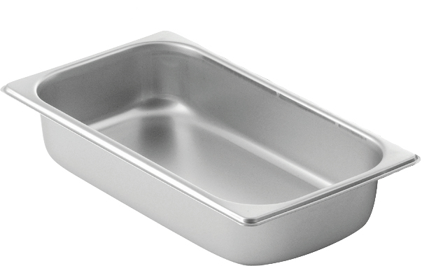 Efficient 1/3 Oblong Stainless Steel Food Pan with 2.6 qt Capacity ...